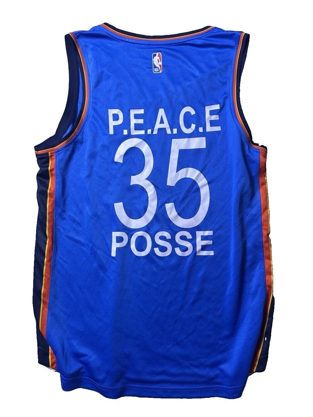 OKC Thunder Kevin Durant #35 Fanatics Jersey L PEACE POSSE Custom NBA Basketball